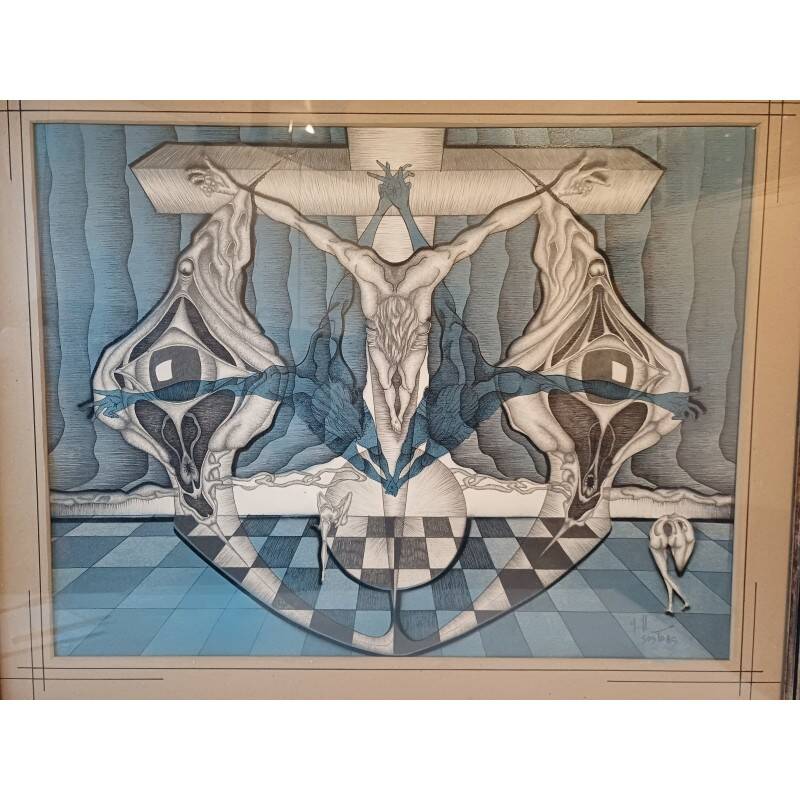 Lithograph by J.M. Sostras