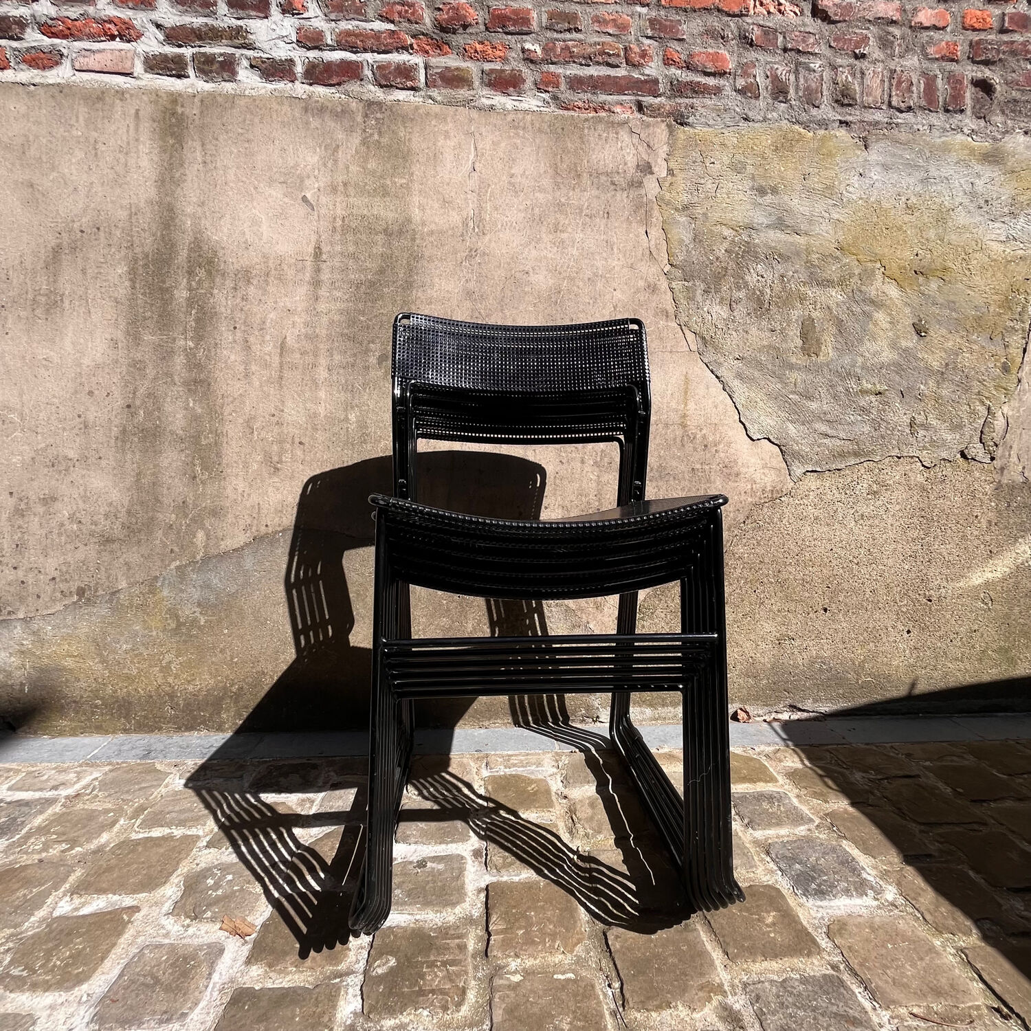 2 Italian chairs Full Metal - 1980
