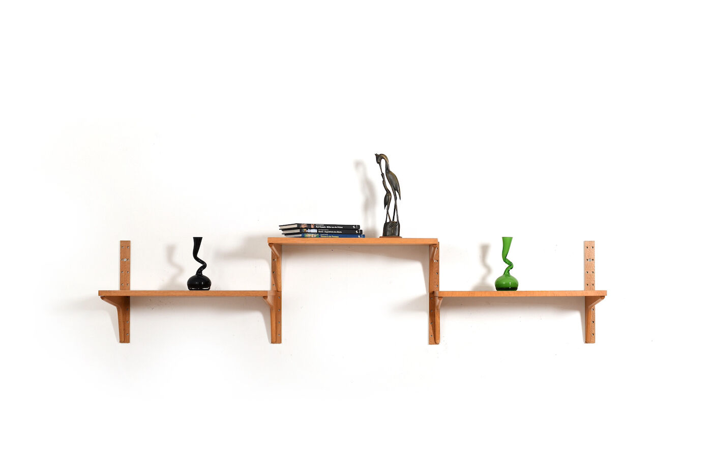 Hg furniture shelf system in oak 1960s