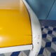 Chaise enfant vintage formica jaune