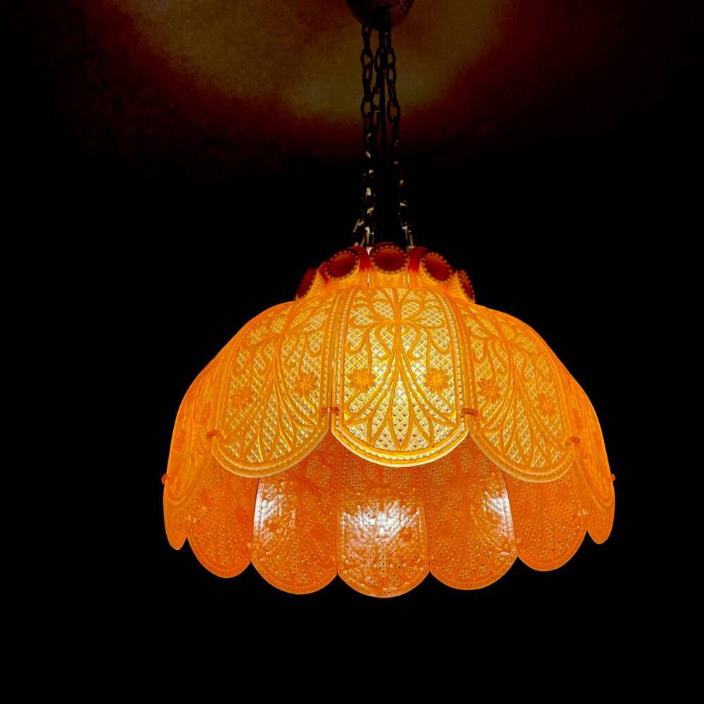Red acrylic lace hanging light chandelier