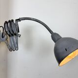 Grey Industrial Gooseneck Scissor Wall Lamp from Elektroinstala, 1960s