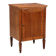 Antique walnut bedside table with maple inlays, converted into a bar cabinet, 19th century.