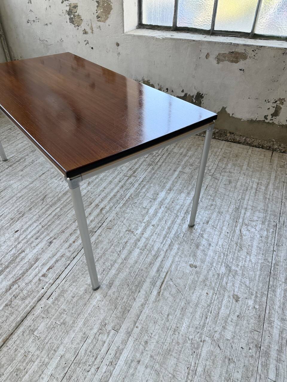 Ernst Moeckl 1960s teak desk with chrome base
