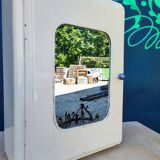 Metal medicine cabinet mirror