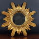 MIroir soleil bois doré et résine 60/70
