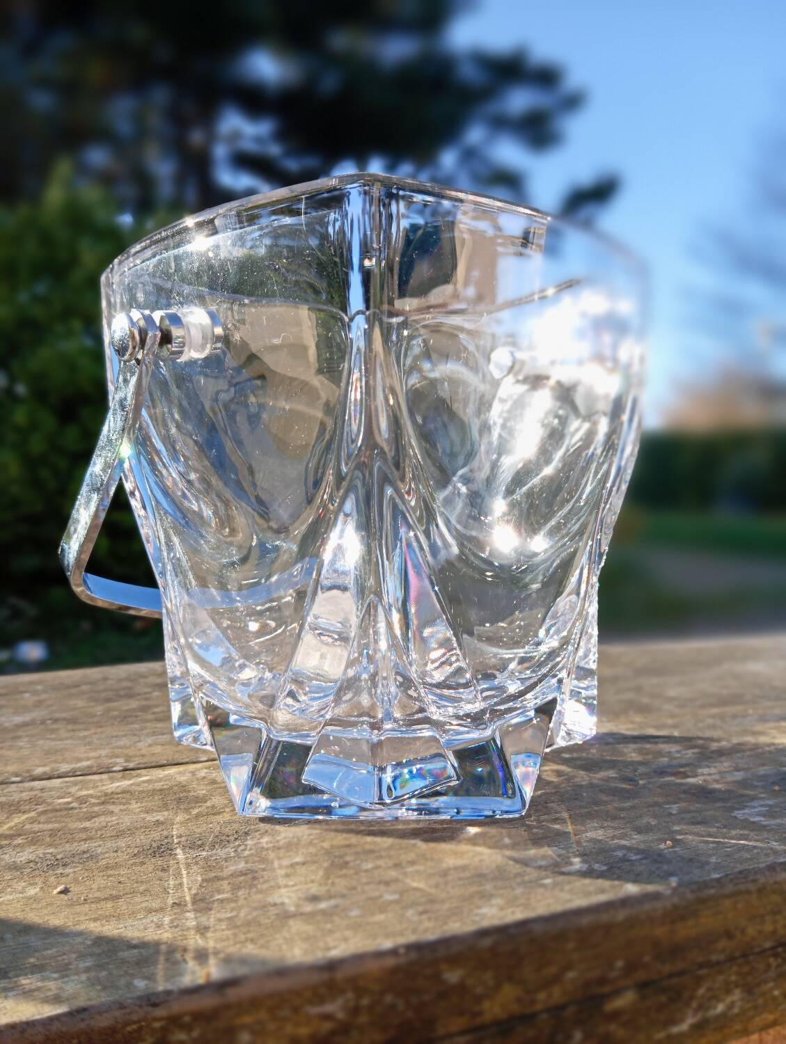 Crystal ice bucket from Sèvres, France
