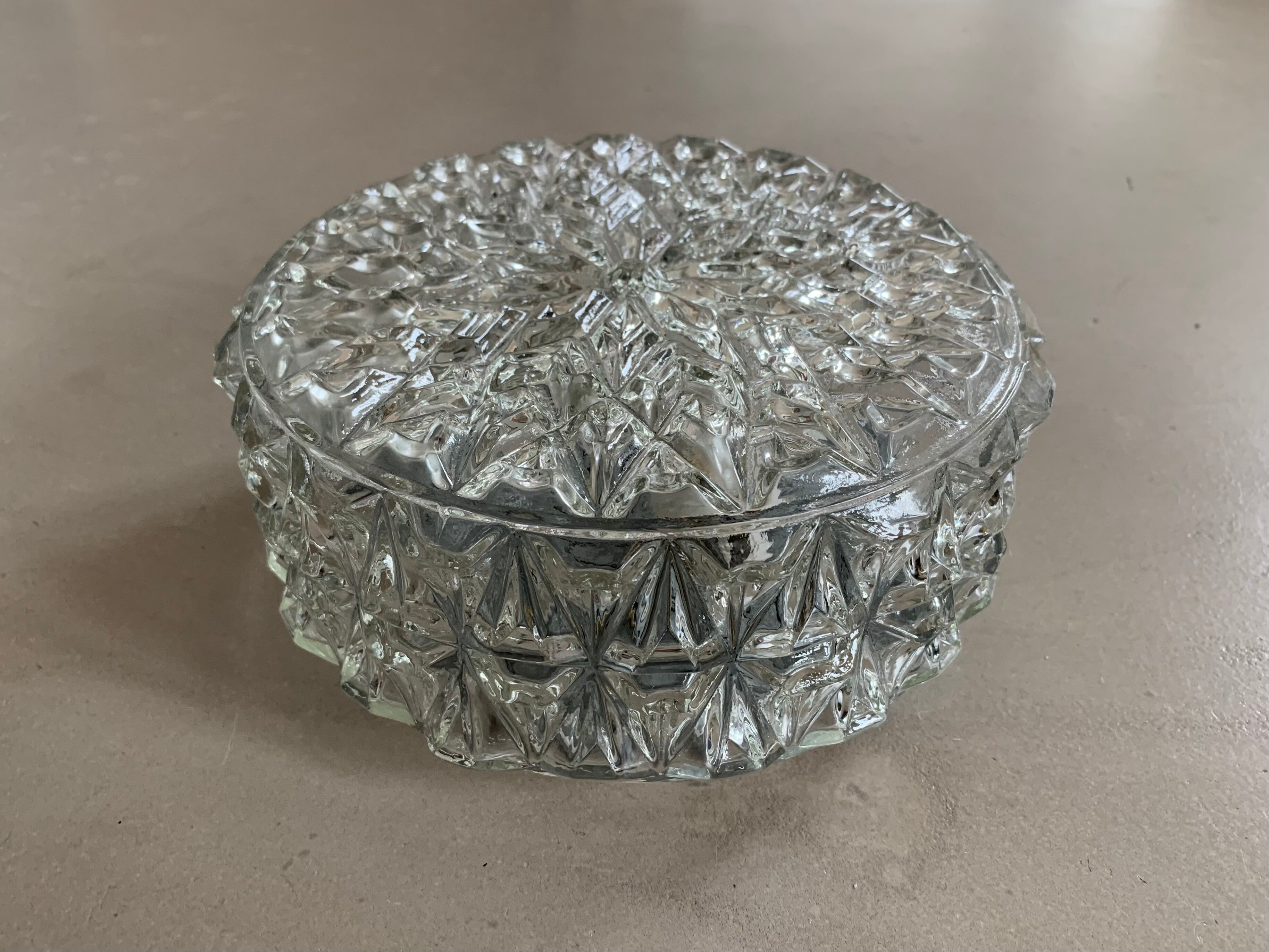 Vintage glass wall or ceiling lamp