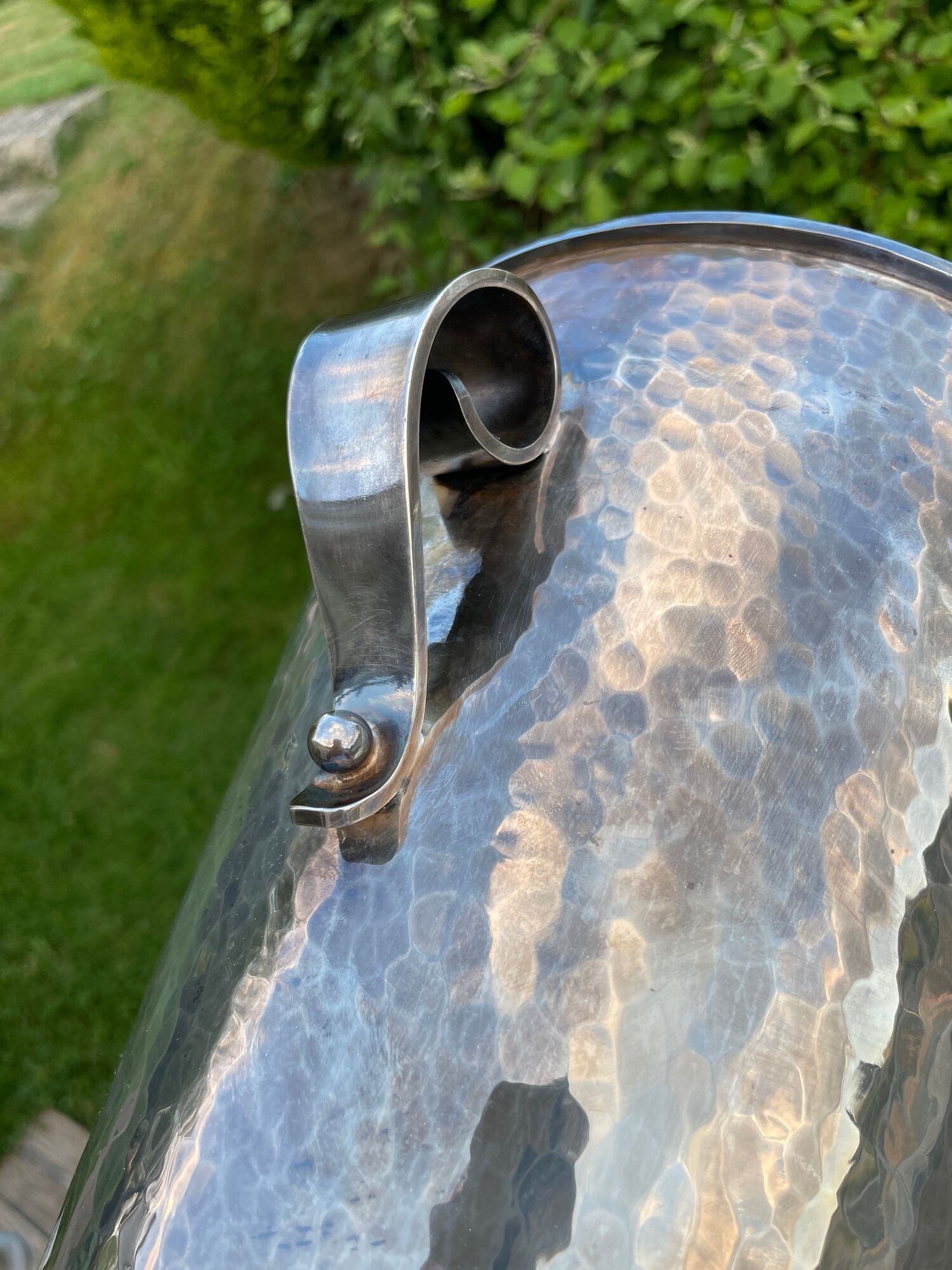 Jean Despres hammered silver metal champagne ice bucket