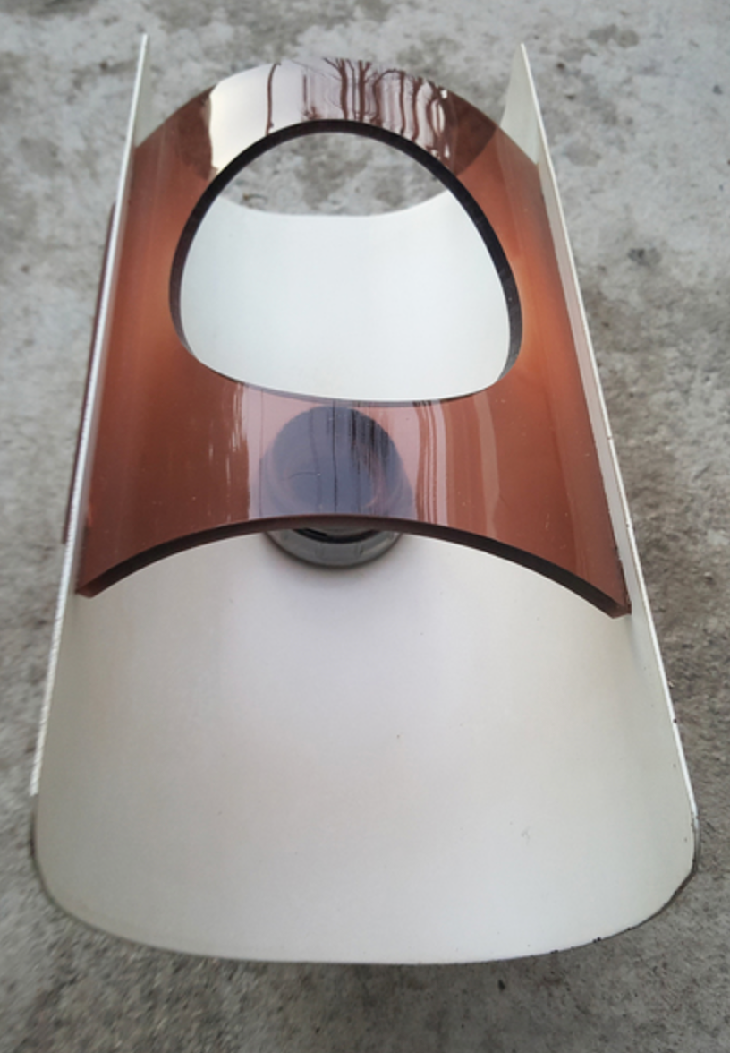 Beautiful and large pair of UFO wall light age spage, 70s