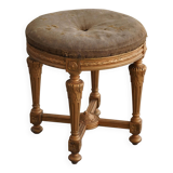 Antique round Gustavian stool, Swedish cabinetmaker, late 18th century.