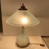Lampes de table en verre satiné, années 1980