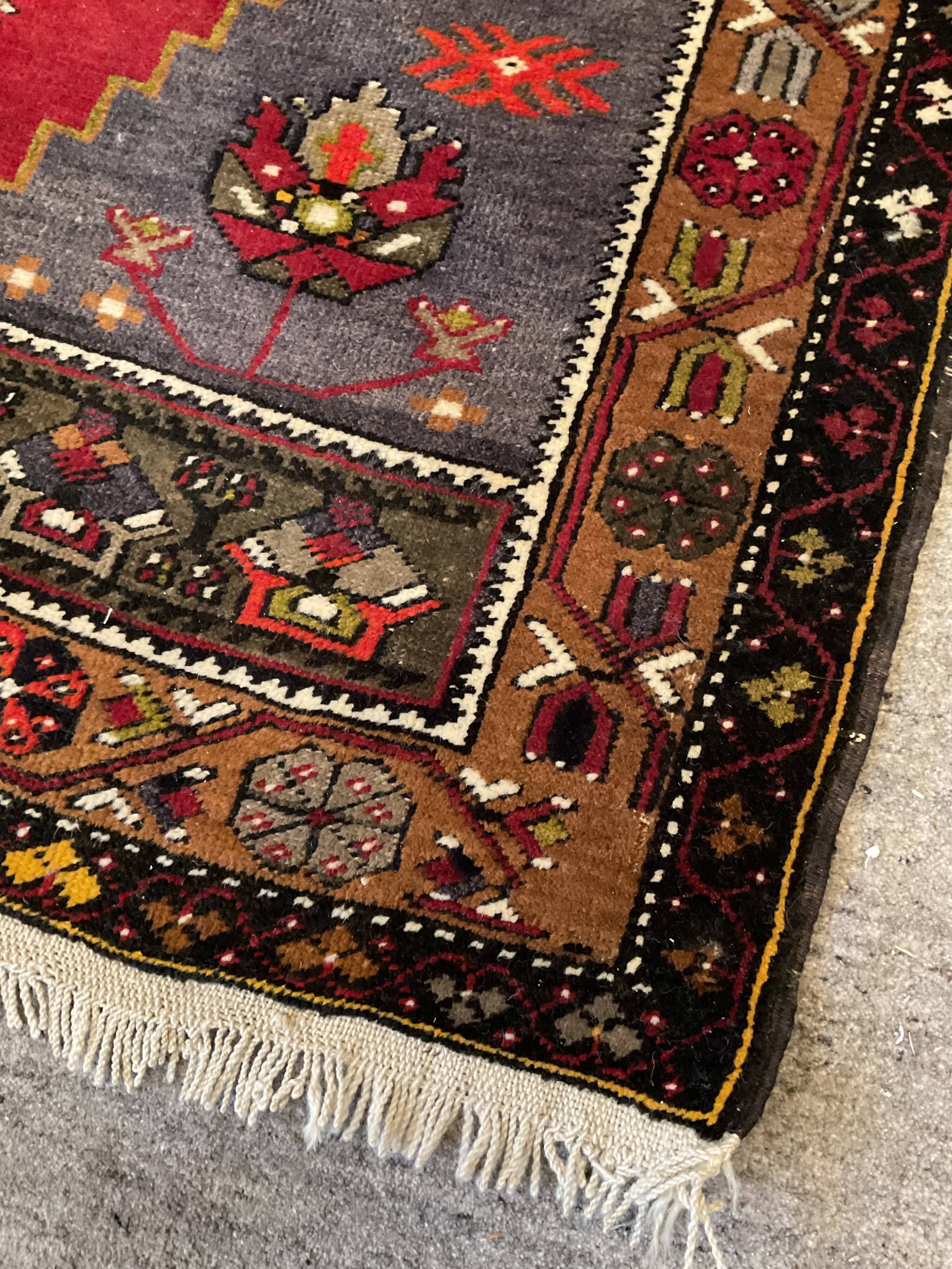 Vintage oriental wool rug 110x205cm