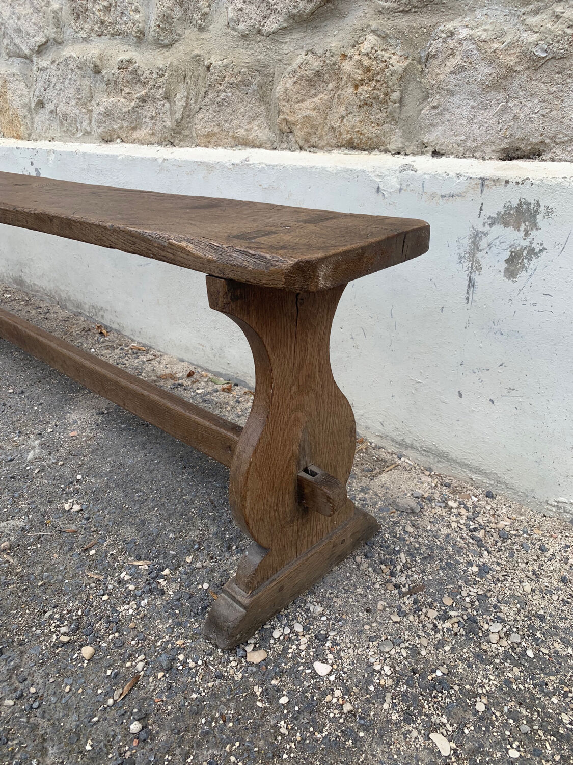 Antique oak bench