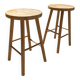 Pair of vintage wooden stools