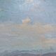 Tableau HSP "Mediterranean Sea" boat and fisherman signed Dorges