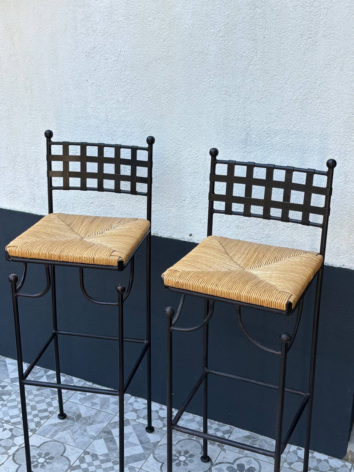 Tabouret de bar en fer forgé
