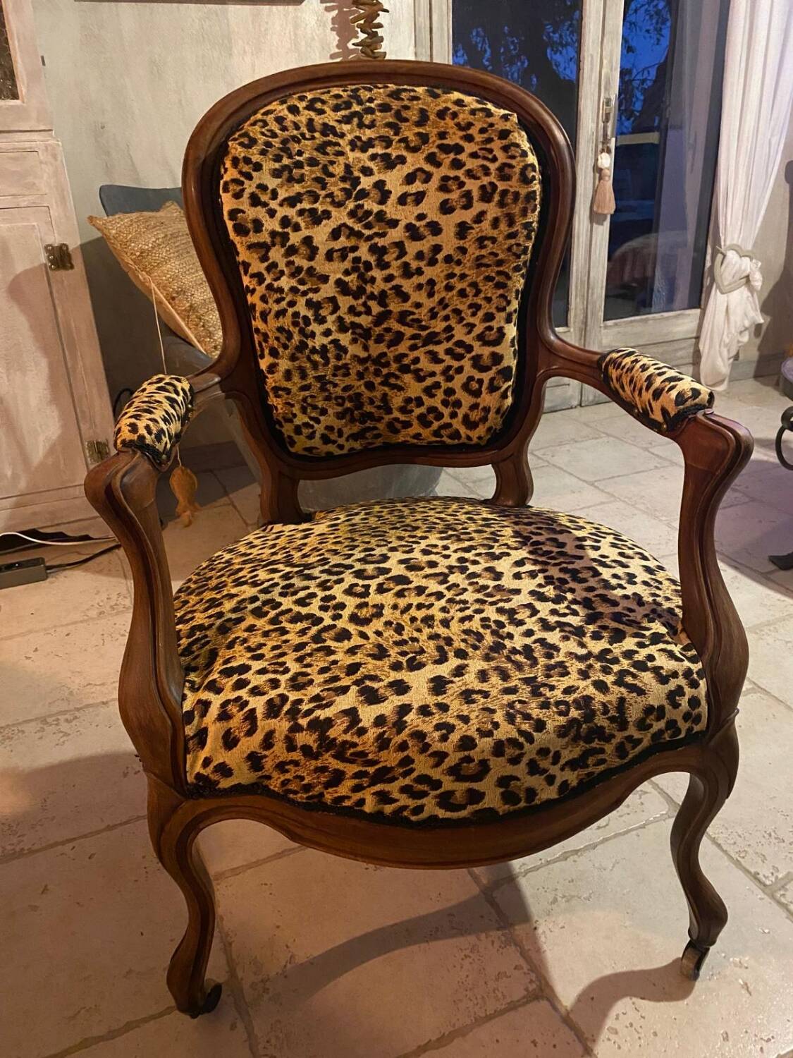 Louis Philippe period Leopard armchair