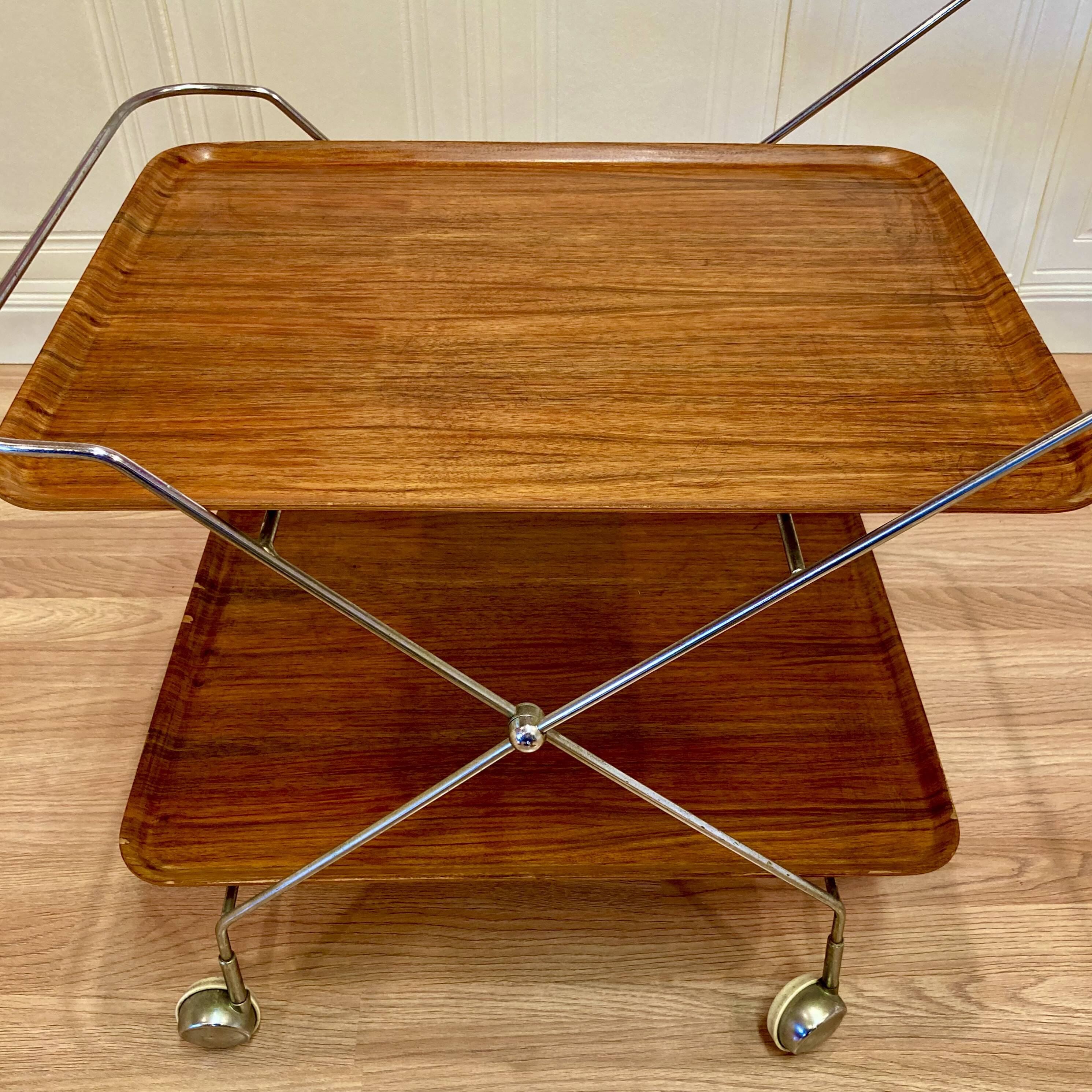 Modular serving cart "Scandinavian design Paul Nagel" 1950.