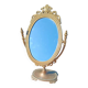 Miroir de table vintage en laiton doré – style Napoléon III,