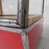 Vintage bakery display case, counter on castors 1950s