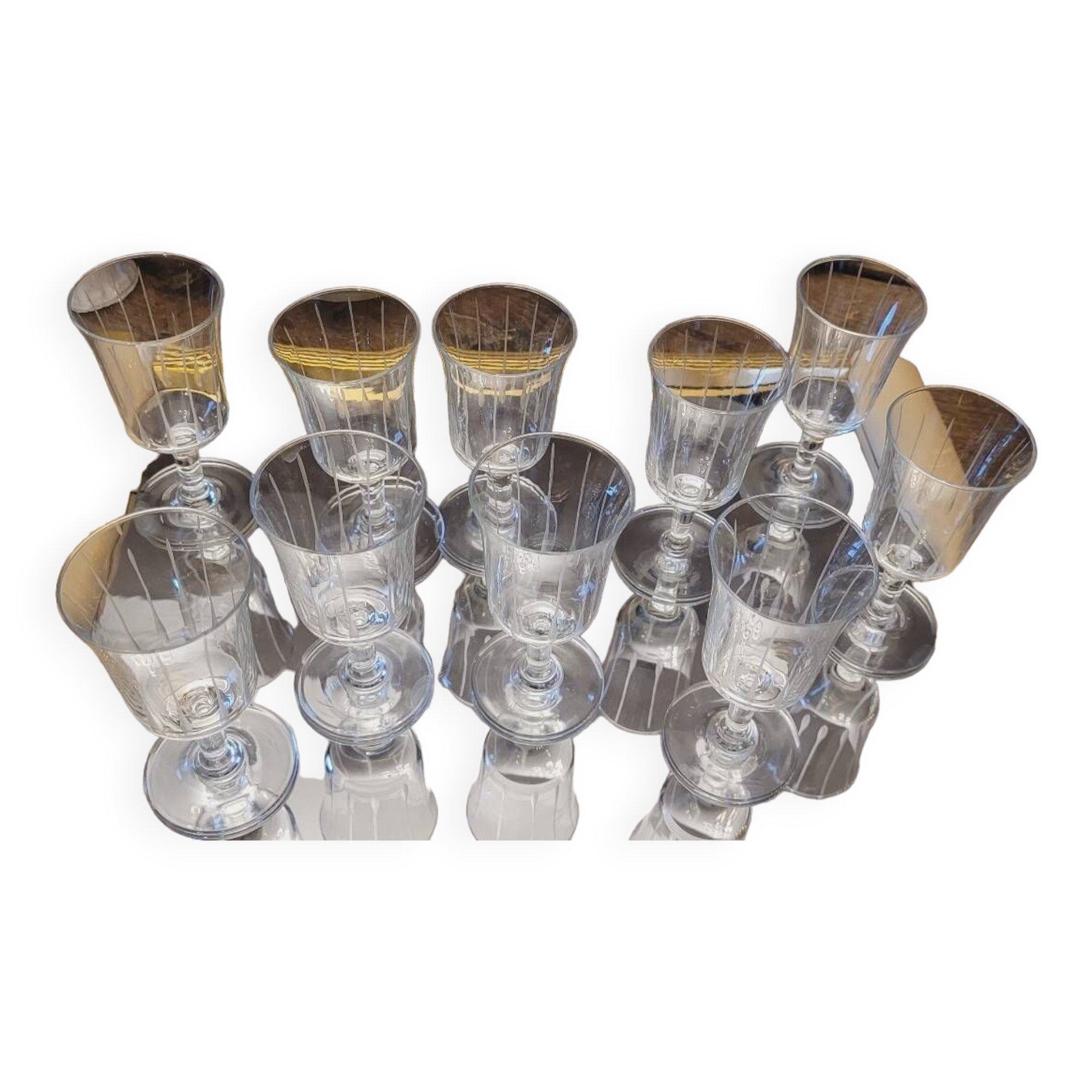 Set of 60's chiseled glasses