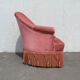 Fauteuil crapaud rose vintage