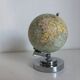 Vintage 1930 globe terrestrial old French Art Deco chrome base G Thomas