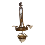 Large chandelier early twentieth in bronze