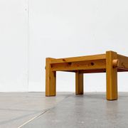 Vintage Scandinavian brutalist coffee table in Swedish pine by Yngve Ekström for Swedese, 1970s.