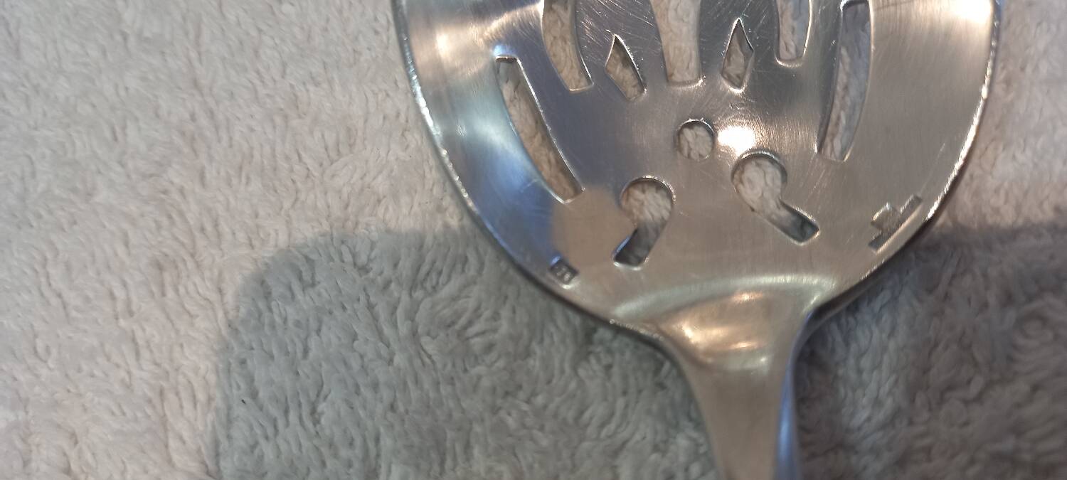 Christofle Baguette Silver Metal Ice Cube Serving Spoon
