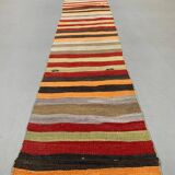 Old Turkish narrow Kilim Runner 347x49 cm shabby chic, vintage kelim