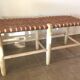 Poplar and leather bench