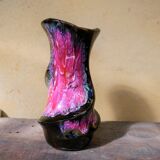 Large vase Vallauris vintage Brown-rose