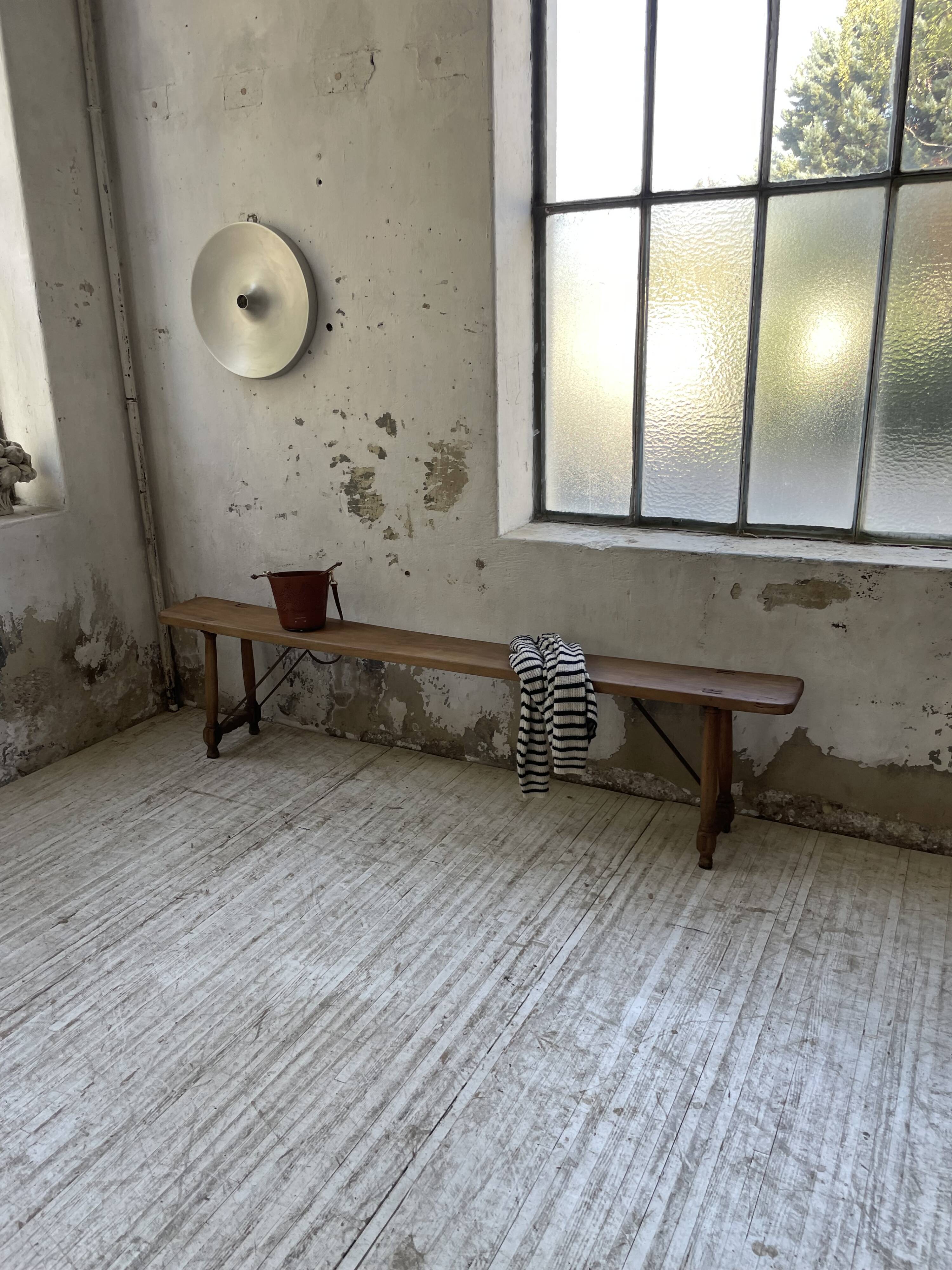 Banc chêne XXL XIXème 280cm