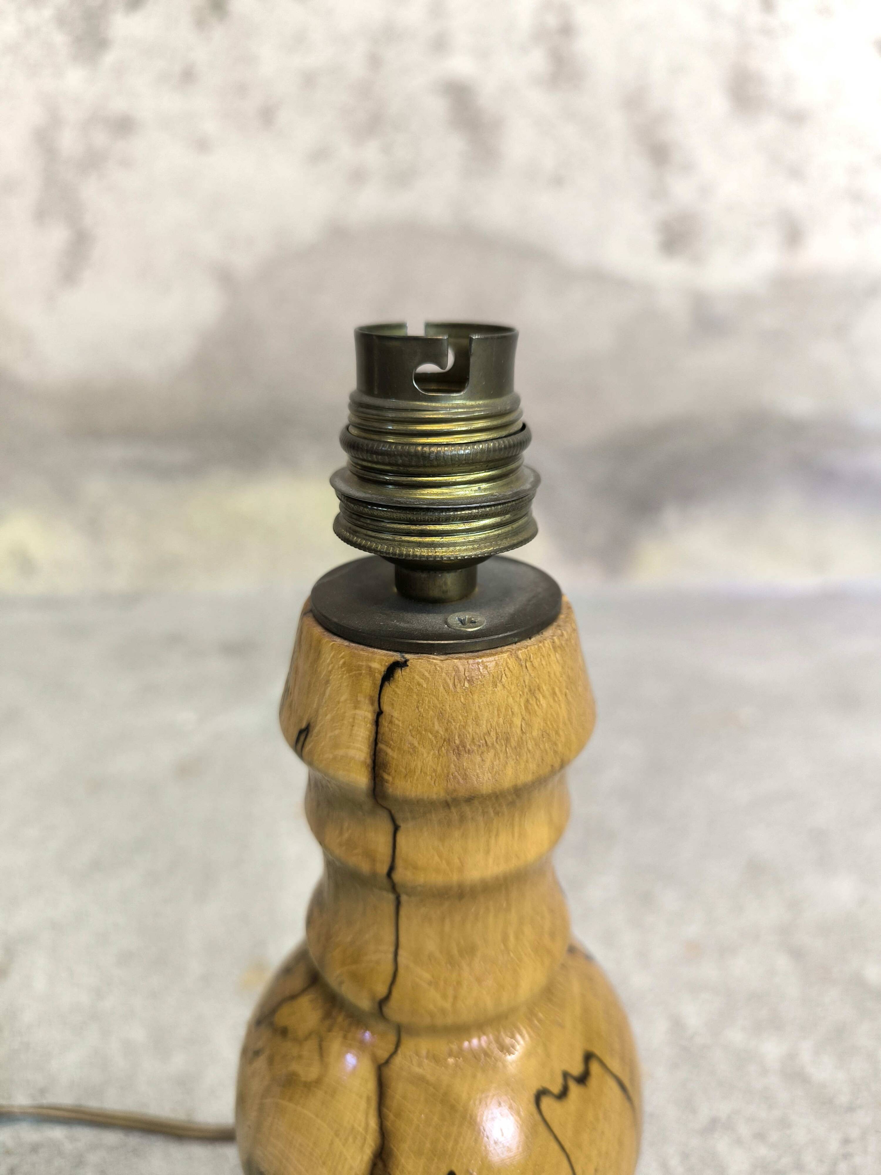 Vintage solid wood table lamp