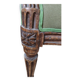 Fauteuil bergère louis XVI vert