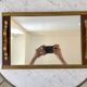 Art deco mirror top in wood and brass gilded 30s