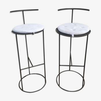 Pair of metal stools