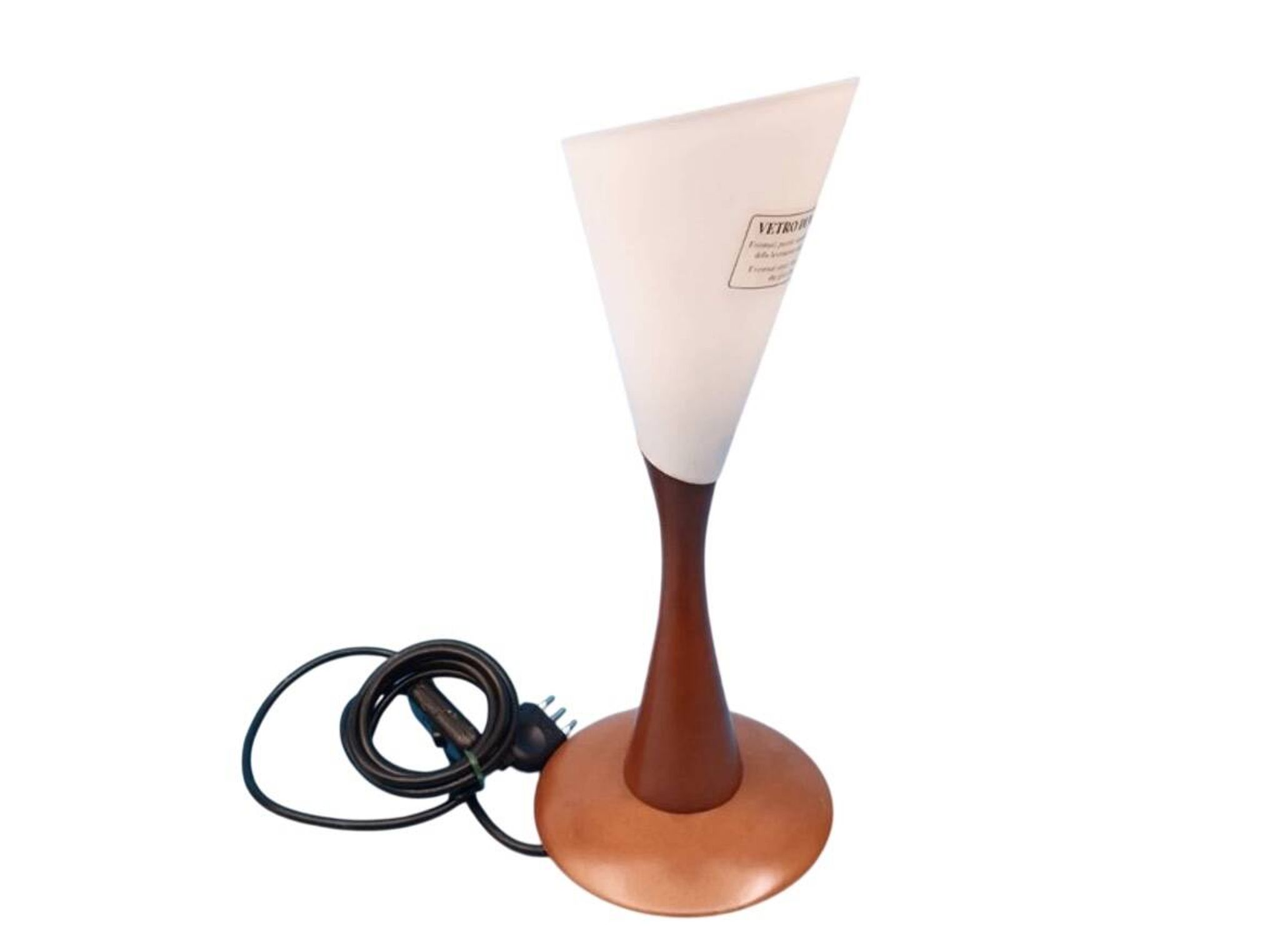 Lampe Neoggetti en verre de Murano et bois