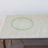 Marble and brass coffee table
