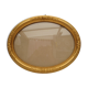 Large old oval gilded wooden frame and stucco decorations