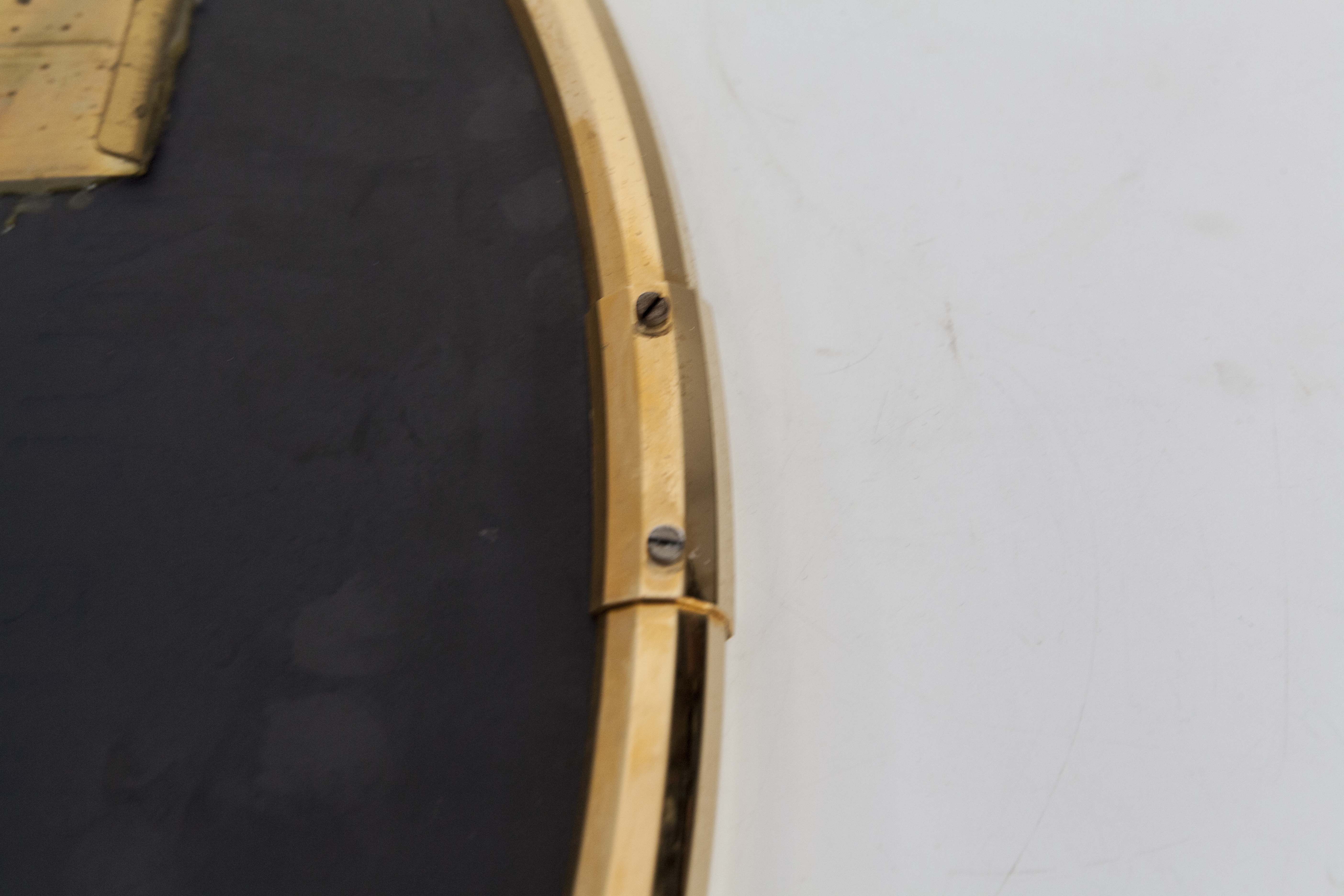 Brass mirror 60cm, 1960s
