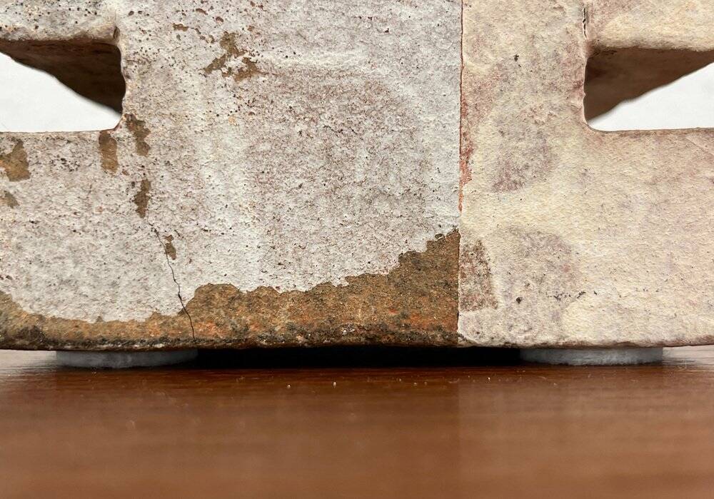 Klaus Lehmann, Cubist art sculpture in postmodern German brutalist ceramic Studio Pottery no. 337 81, 1981