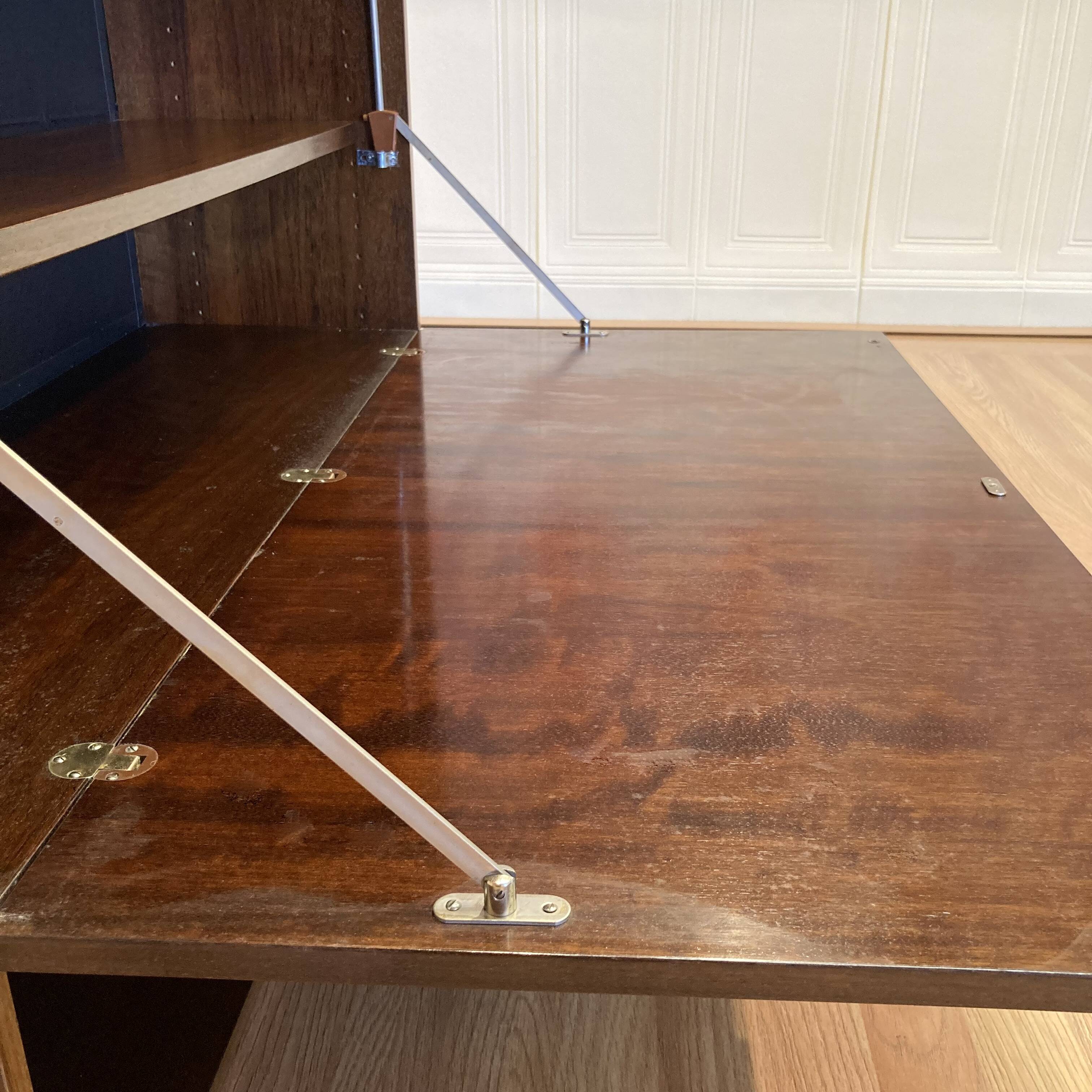 1950s Scandinavian design wall-mounted desk.