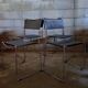 Set of 4 Giandomenico Belotti leather chairs Italian 1980