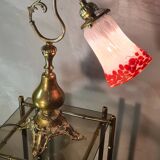 bronze and brass art nouveau lamp