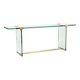 Peter Ghyczy. Glass and gilded brass console. 1970s.