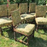 6 louis xiii style chairs