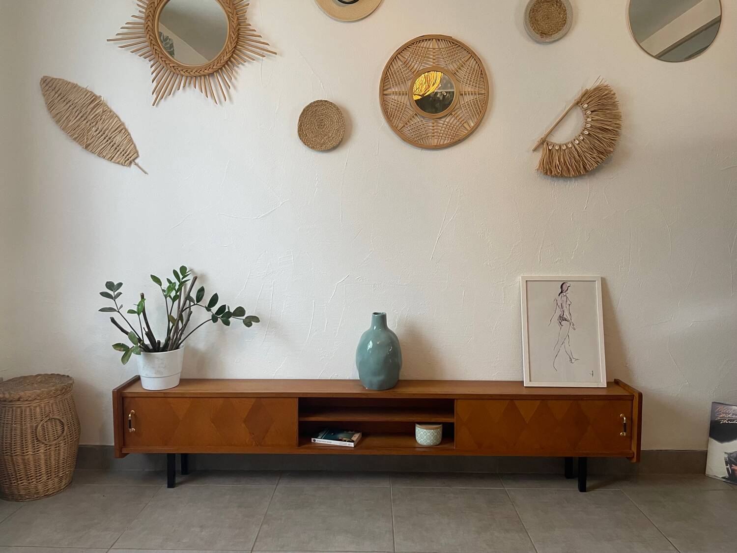 Vintage oak sideboard (shallow)